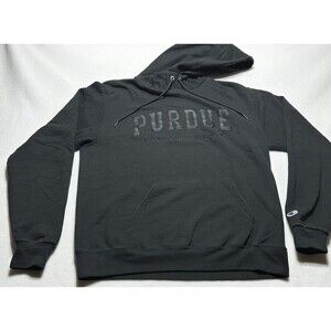 Purdue University Boilermakers Champion Hoodie Sweatshirt Black Mens Medium FLAW